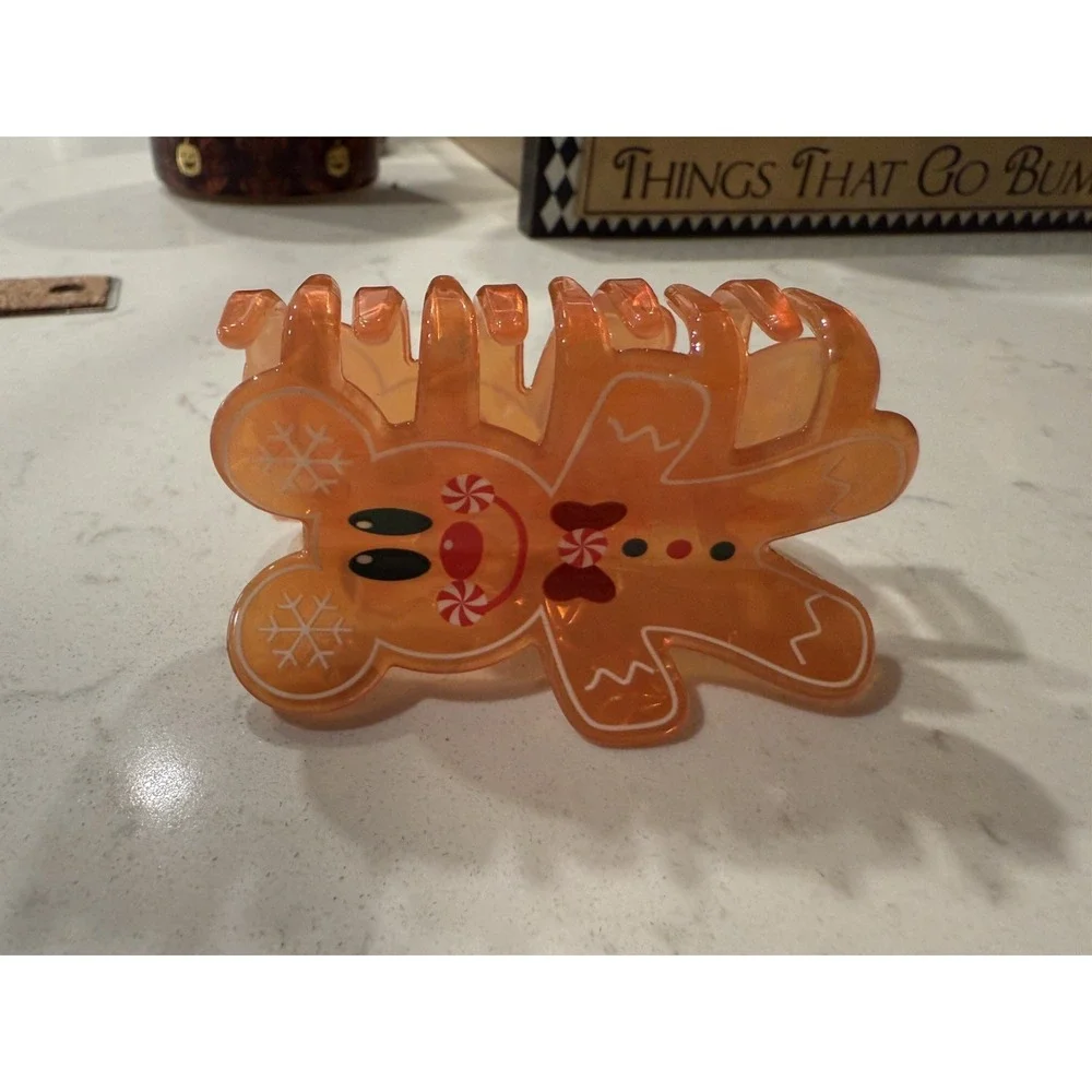 KLASS Disney Inspired Mickey Mouse Christmas Gingerbread Hair Claw Clip Holiday